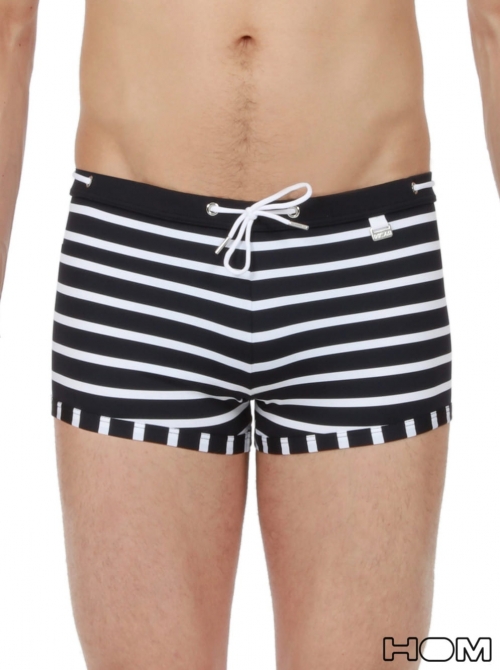 Belle Mare, Shorts mare, rigato bianco/marine HOM