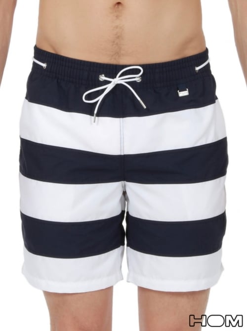 Belle Mare, Long beach boxer, white/marine HOM