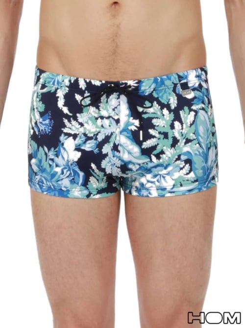 Lagon, Swim shorts, navy flower HOM