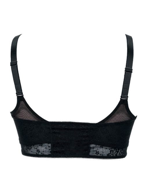 0600 Fleur Top bandeau in pizzo, nero
