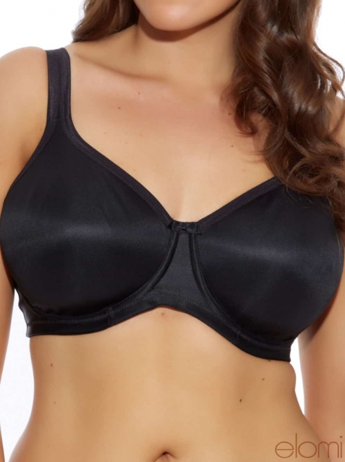 Smoothing Underwire Seamfree Bra, black ELOMI