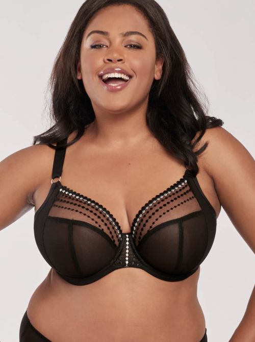 Matilda Underwire Plunge Bra, black