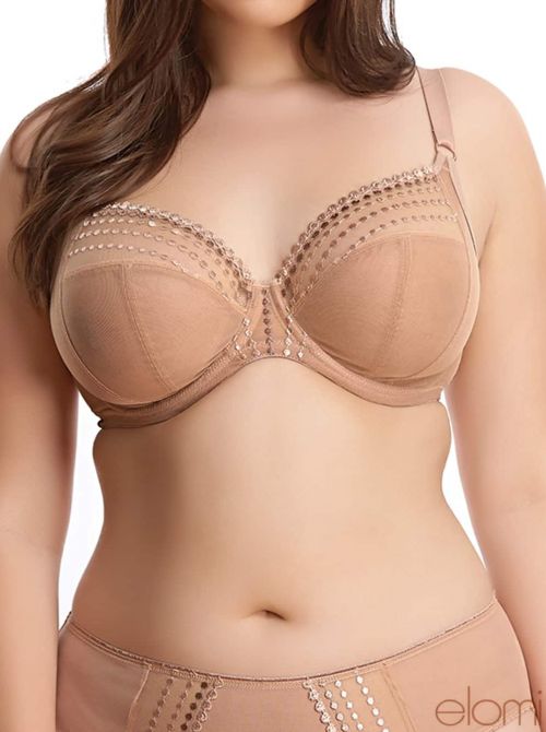 Matilda Reggiseno con ricami, caffè latte ELOMI