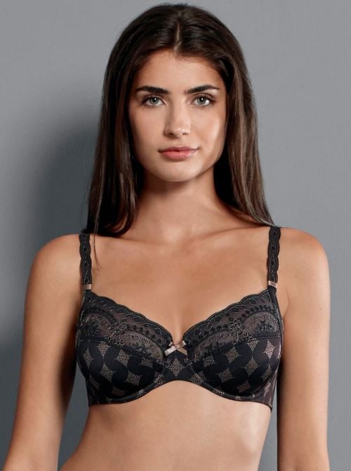 Mila underwire bra, black