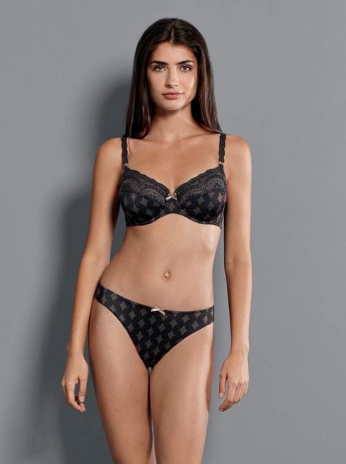 Mila 5696 Reggiseno con ferretto, nero ROSA FAIA
