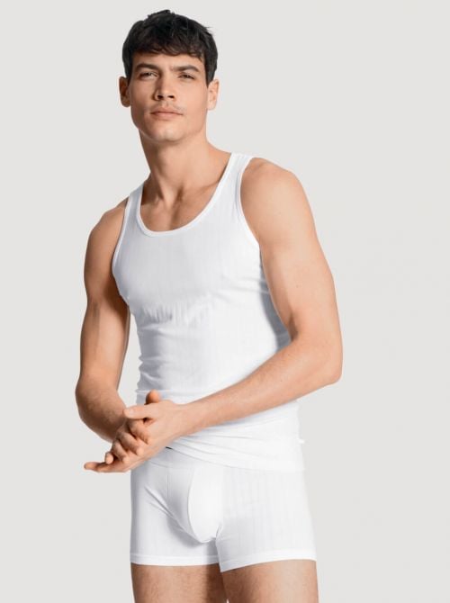 Pure & Style boxer effetto scarto d'ago, bianco