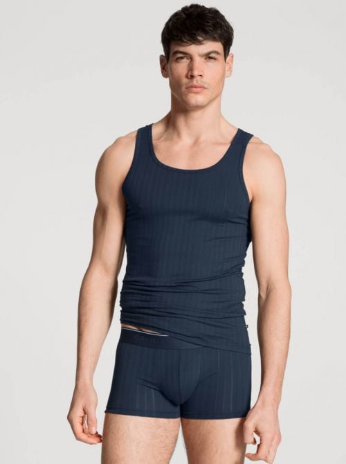 Pure & Style boxer effetto scarto d'ago, blu indigo