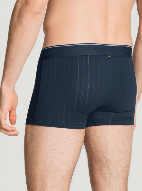 Pure & Style boxer effetto scarto d'ago, blu indigo