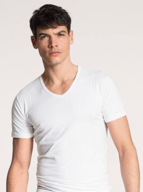Pure & Style 14986 V-Shirt, bianco CALIDA