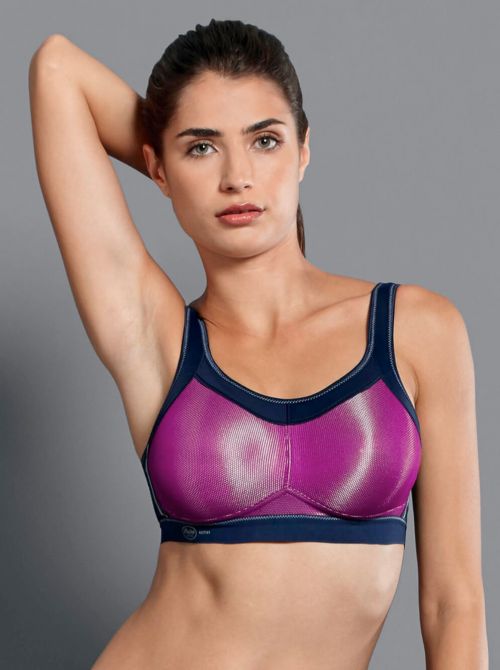 5529 reggiseno sportivo senza ferretto, fucsia