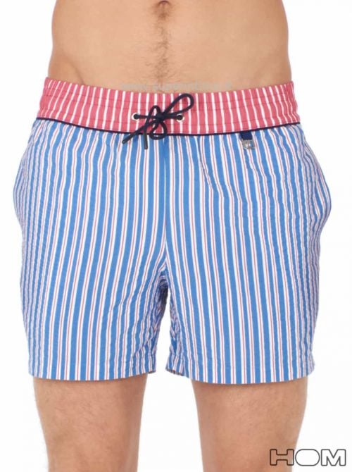 Beach boxer uomo Preppy, red blue HOM