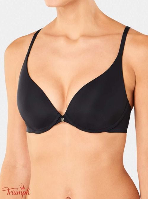 Body Make-Up Essentials MWHP01 Reggiseno a triangolo con ferretto, nero