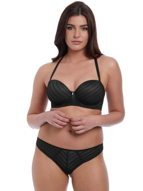 Cameo Black Uw Deco Strapless Moulded Bra, black FREYA