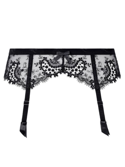 Wish reggicalze in pizzo, nero