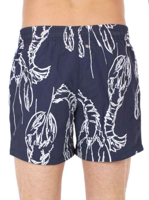 Beache boxer lobster, navywhite