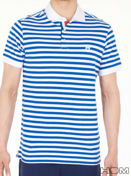 Aubin Polo uomo manica corta, white blue