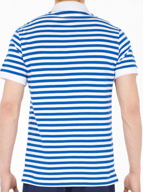 Aubin Polo for men short sleeve, white blue HOM