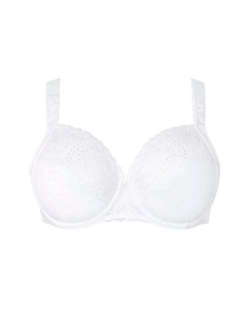 Delice Underwired bra with deep cups, white