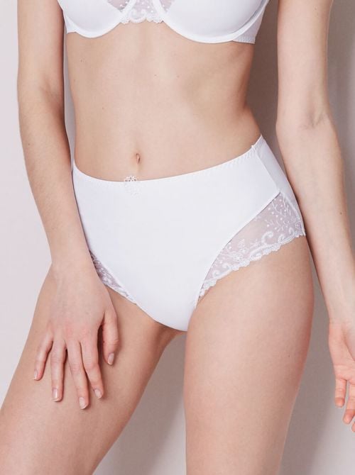 Delice High-waist brief, white