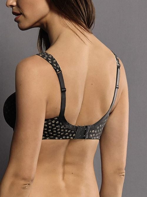 Twin Art 5645 Reggiseno microfibra con ferretto, antracite