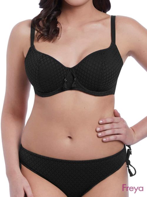 Bohemia Uw Sweetheart Padded Bikini Top, Black FREYA SWIM