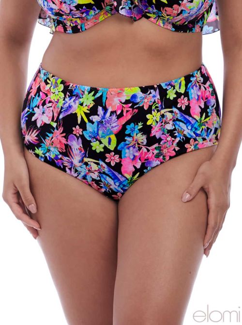 Electroflower slip per bikini, Black