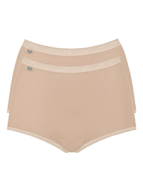 Sloggi Basic Maxi 2 Slip in cotone, nudo