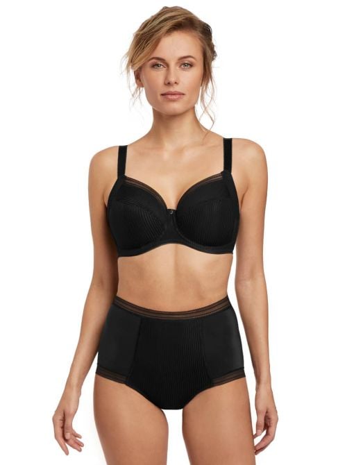 Fusion Underwired  Full Cup Side Support Bra, black