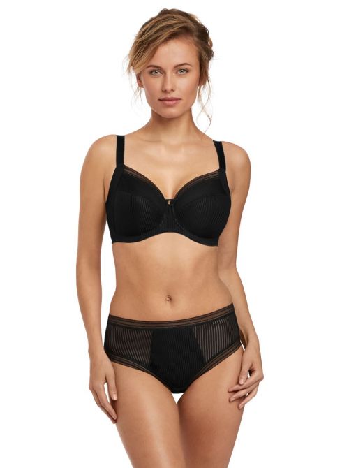 Fusion Underwired  Full Cup Side Support Bra, black