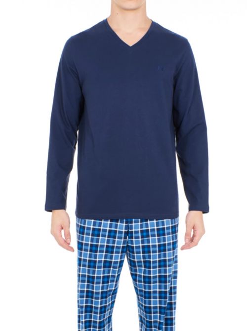 Completo notte-casa Preppy Check, navy HOM
