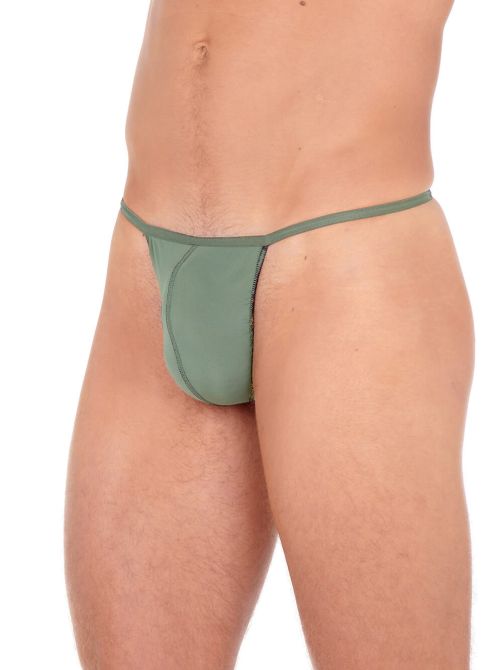 Plume G-String perizoma uomo ultraleggeri, khaki green HOM