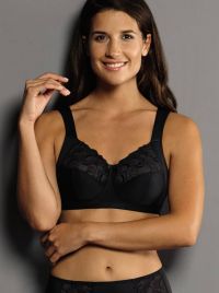 Lucia no-wired comfort bra, black