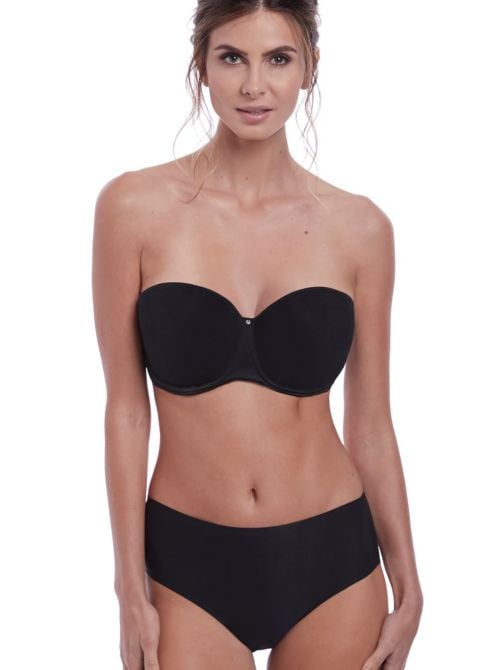 Aura Reggiseno liscio spalline removibili, nero