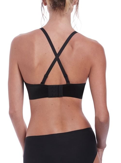Aura Reggiseno liscio spalline removibili, nero