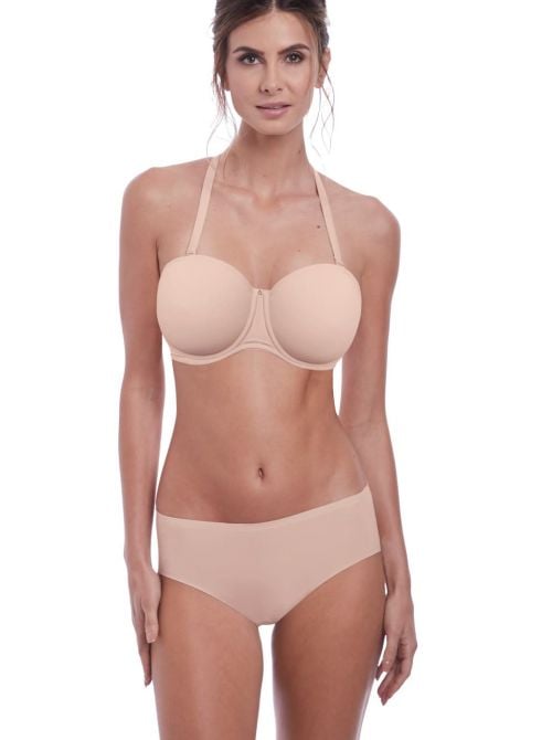 Aura Underwired Strapless Moulded Bra, natural beige