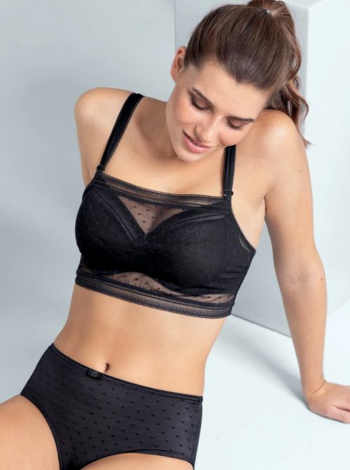 Emily Top in tulle, nero