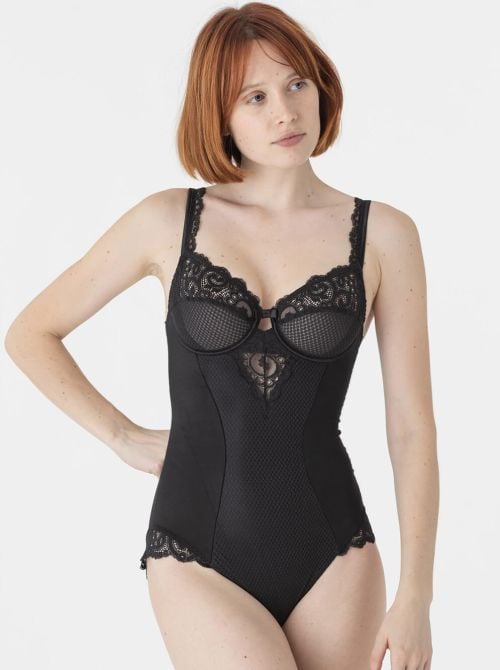 Gaby underwired bodysuit, black MAISONLEJABY