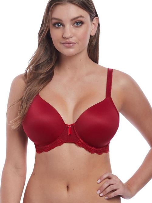 Freya Expression Uw Demi Plunge Moulded Bra, Ruby