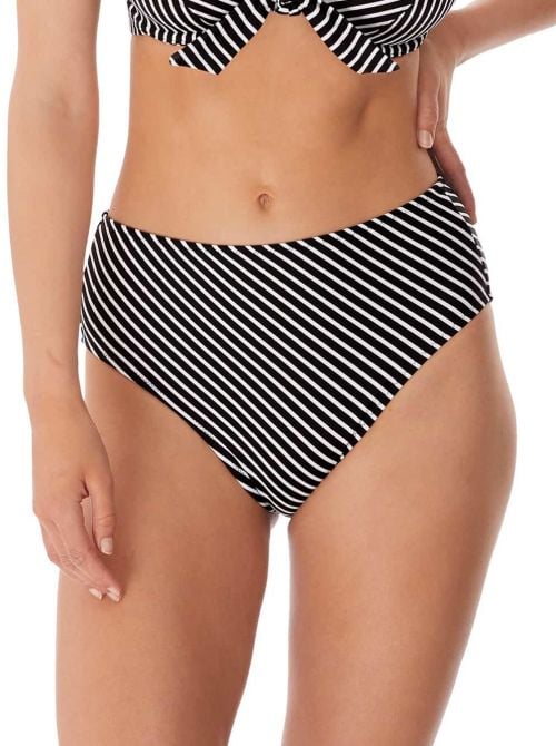 Beach Hut slip a vita alta per bikini, nero