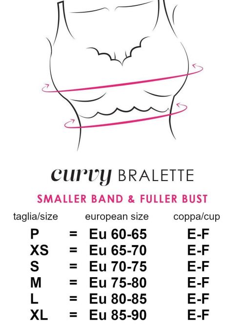 Never say Never - Curvy Racie reggiseno spalline incrociate, pink lilly