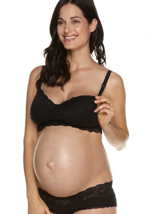 Never say never - Mommie bralette per allattamento, nero