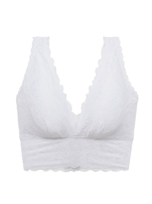 Never say never - Curvy Plungie bralette without underwire, white