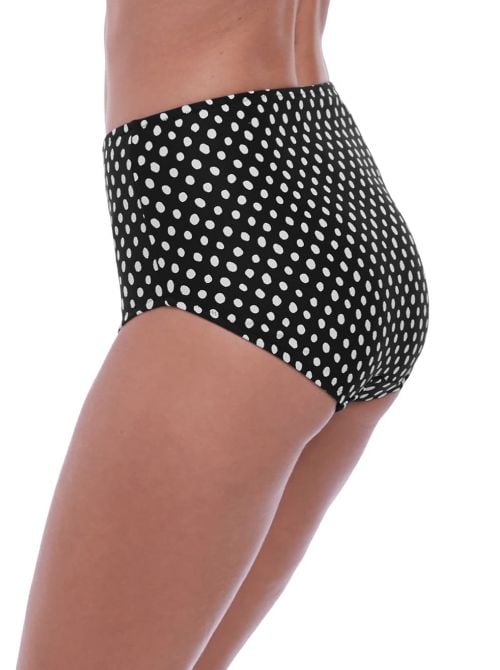 Cote D Azur Ink High Rise Brief, white and black FANTASIE SWIM