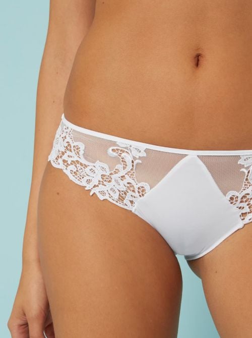 Saga Slip classico in pizzo, bianco SIMONE PERELE