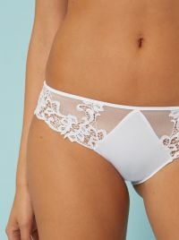 Saga Slip classico in pizzo, bianco