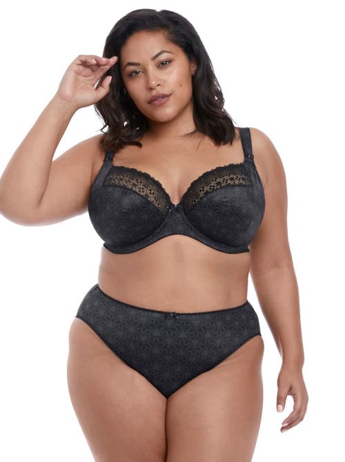 Kim Underwired Banded Bra, black ELOMI