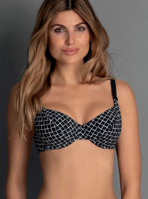 8758 Rubina Reggiseno con ferretto per Bikini, nero ROSA FAIA BEACHWEAR