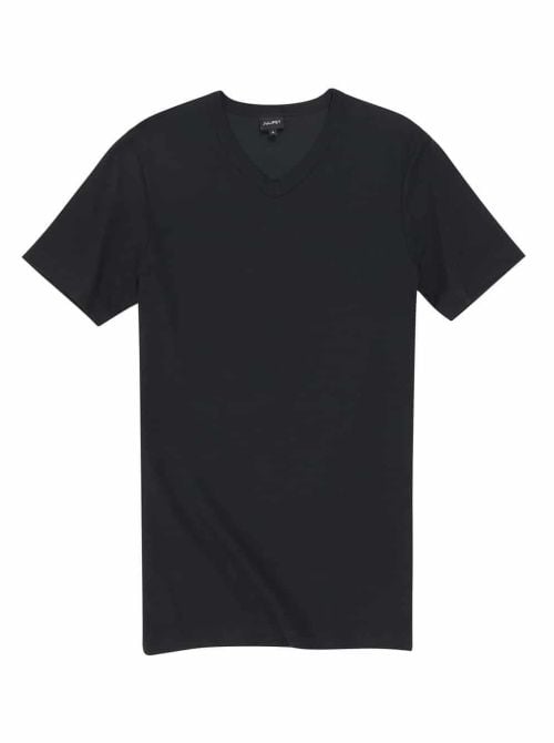 Iseppi Maglietta Uomo Scollo V Cotone Elasticizzato, nero