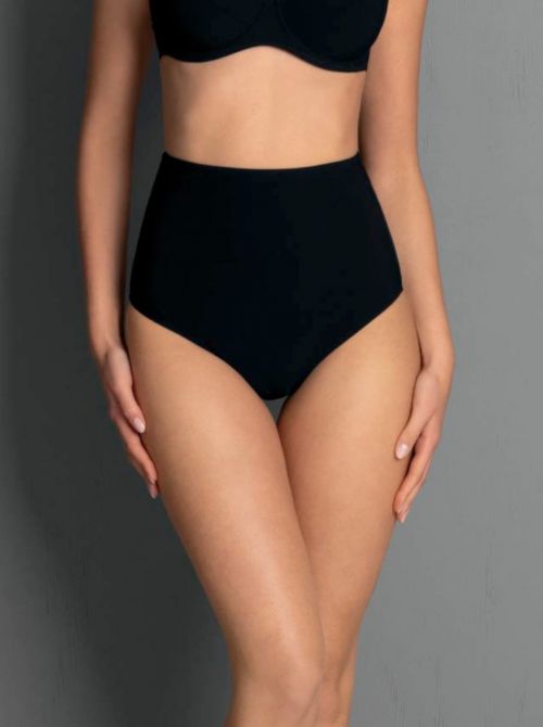 8711 Jil Shaping High modeling bikini bottom, black ROSA FAIA BEACHWEAR