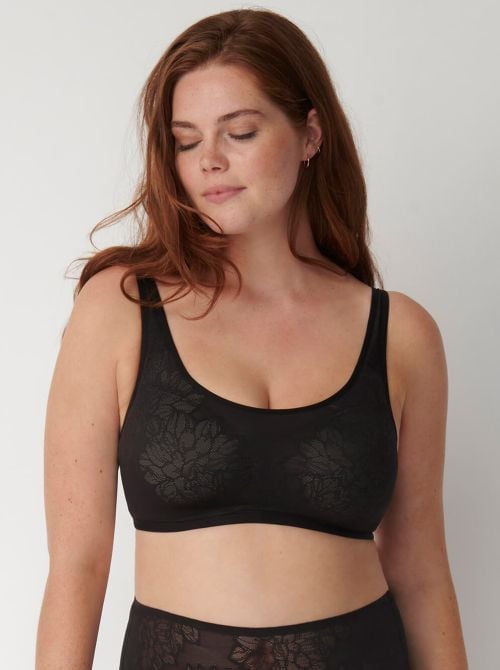 Fit Smart P non-wired bra with padding, black TRIUMPH